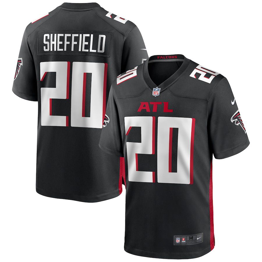 Men Atlanta Falcons 20 Kendall Sheffield Nike Black Game NFL Jersey